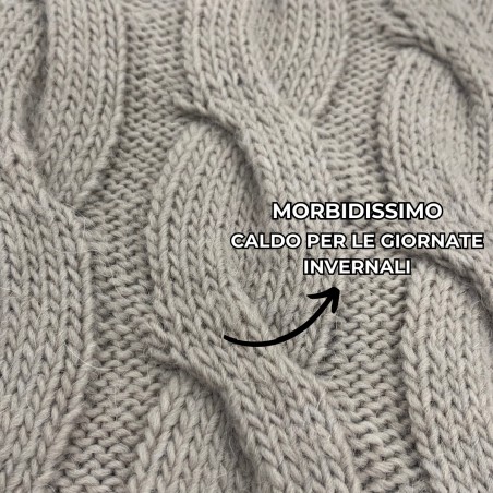 Plaid tricot 130x160 MaryPlaid zenzero colore beige