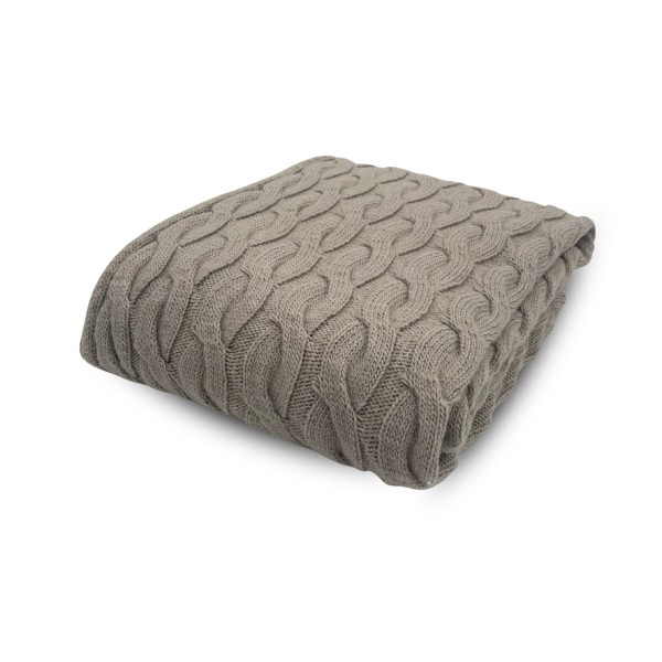 Plaid tricot 130x160 MaryPlaid zenzero colore beige