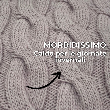 Plaid tricot 130x160 MaryPlaid zenzero colore lilla