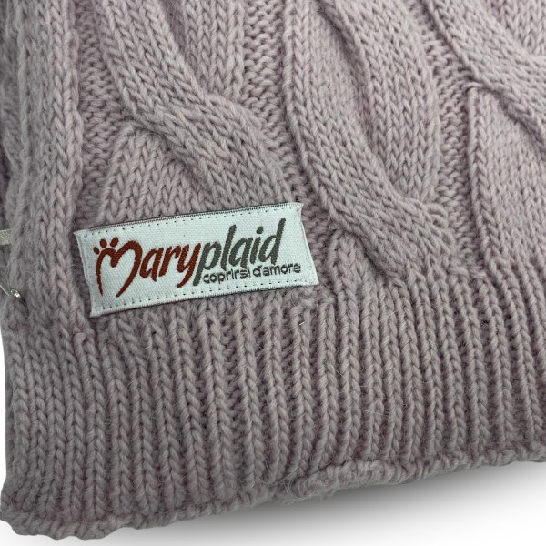 Plaid tricot 130x160 MaryPlaid zenzero colore lilla
