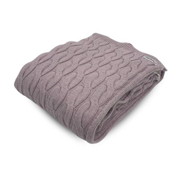 Plaid tricot 130x160 MaryPlaid zenzero colore lilla