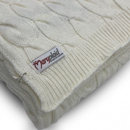 Plaid tricot 130x160 MaryPlaid zenzero colore milk