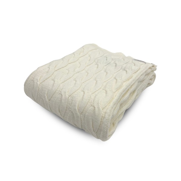 Plaid tricot 130x160 MaryPlaid zenzero colore milk