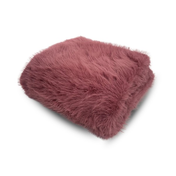 Plaid 140x180 MaryPlaid ebano colore rosa