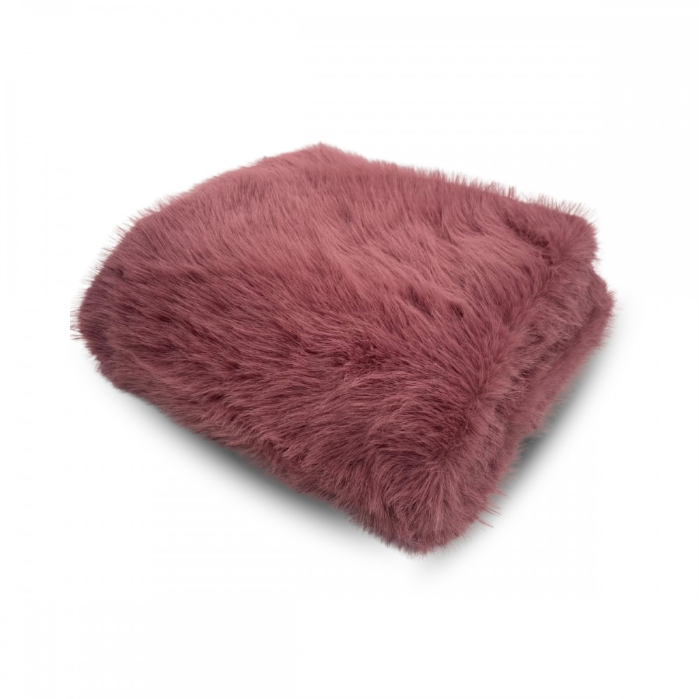 Plaid 140x180 MaryPlaid ebano colore rosa