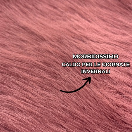 Plaid 140x180 MaryPlaid ebano colore rosa