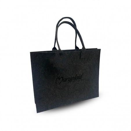 Borsa in feltro MaryPlaid ciliegio colore carbone