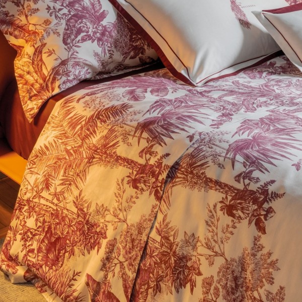 Parure Copripiumino matrimoniale Fazzini Jungle Whisper Burgundy