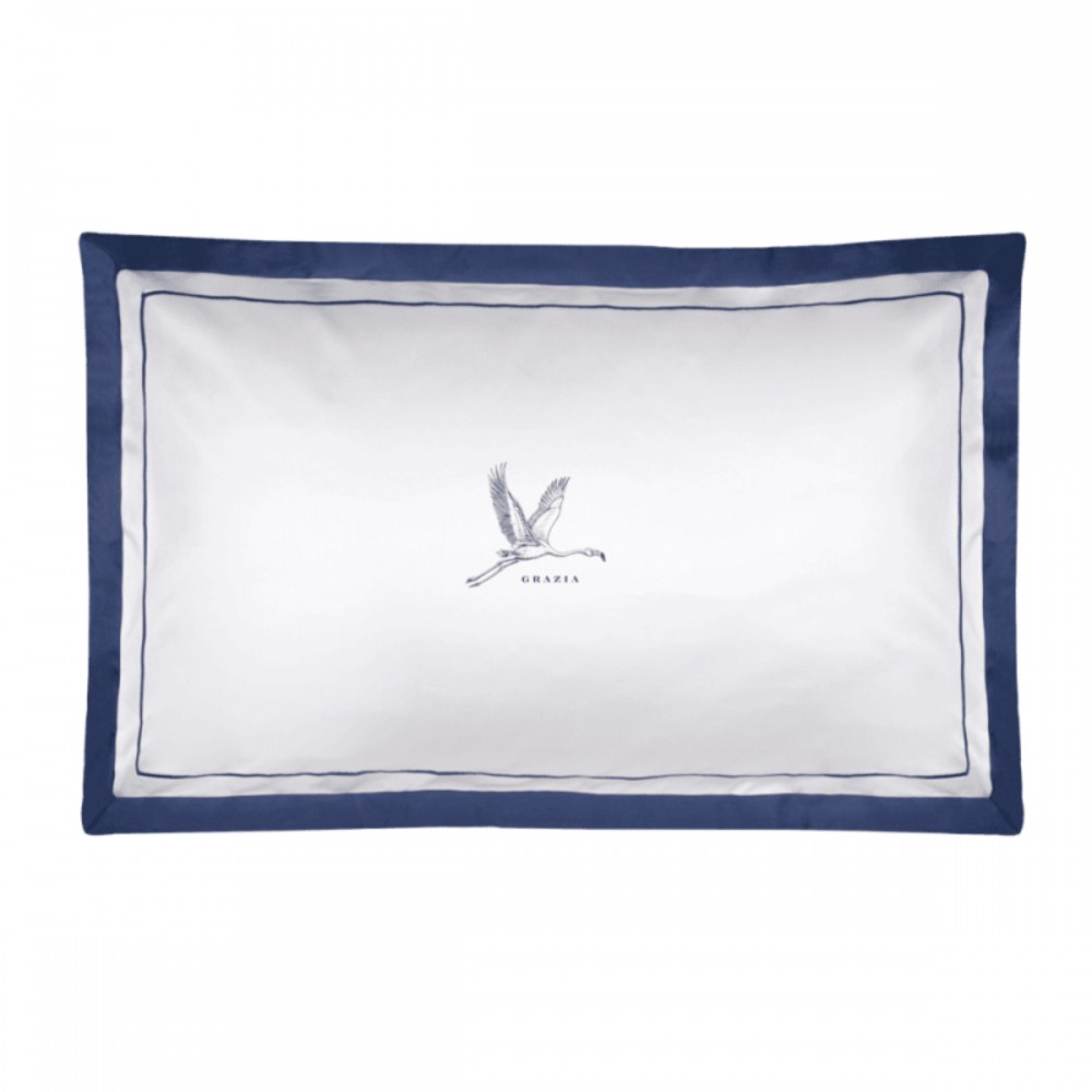 Coppia Federe Fazzini Jungle Whisper Fenicottero Grazia Blu