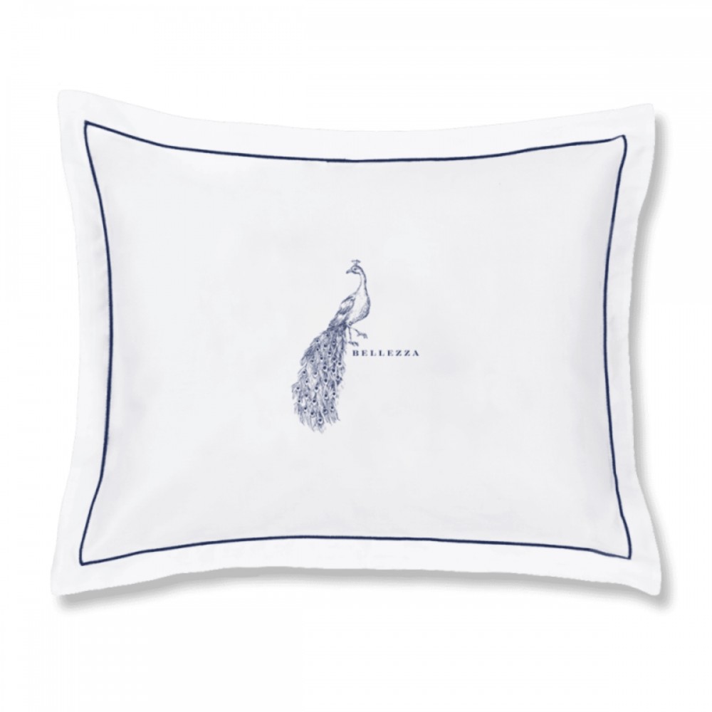 Cuscino Arredo cm 40x30 Fazzini Jungle Pavone Bellezza Blu