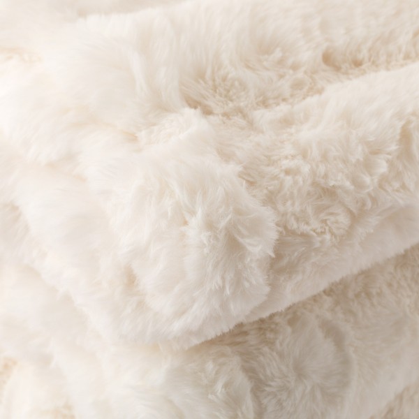 Plaid ecopelliccia 130x170 Carillo Owen Bianco Ottico