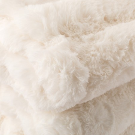 Plaid ecopelliccia 130x170 Carillo Owen Bianco Ottico