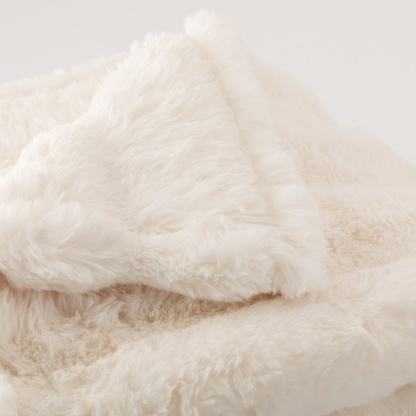 Plaid ecopelliccia 130x170 Carillo Owen Bianco Ottico