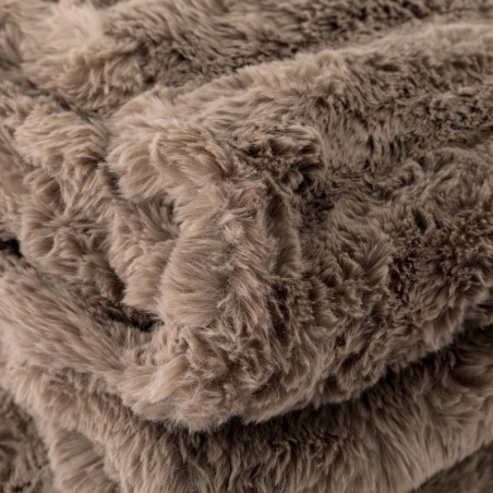 Plaid ecopelliccia 130x170 Carillo Owen Tortora
