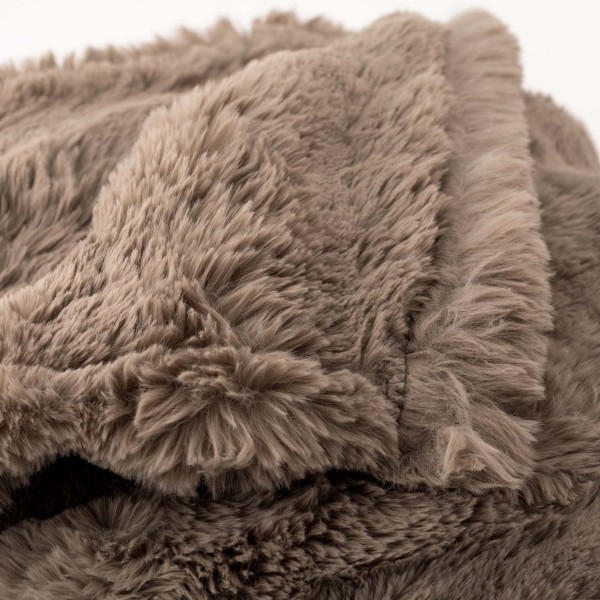 Plaid ecopelliccia 130x170 Carillo Owen Tortora