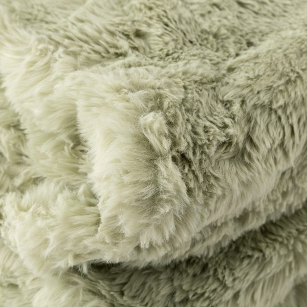 Plaid ecopelliccia 130x170 Carillo Owen Verde Giada