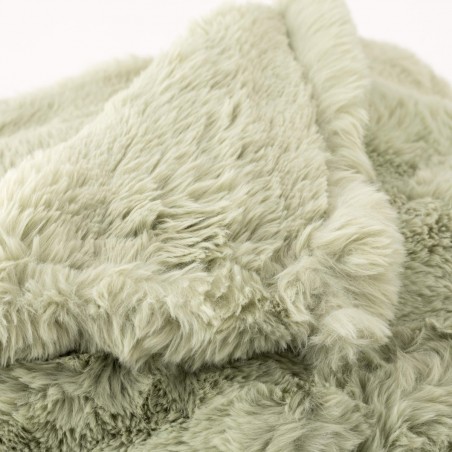 Plaid ecopelliccia 130x170 Carillo Owen Verde Giada