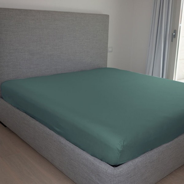 copy of Lenzuola sotto con angoli letto matrimoniale 180x200 Cavalieri Lara in cotone colore Malva