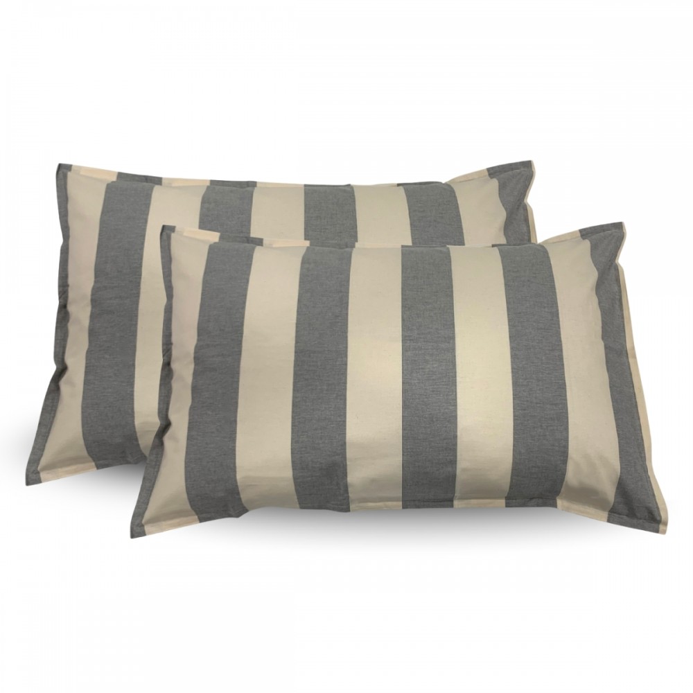 Coppia di federe Cavalieri Natura Ermes Grigio Coppia di federe Cavalieri Natura Ermes Grigio