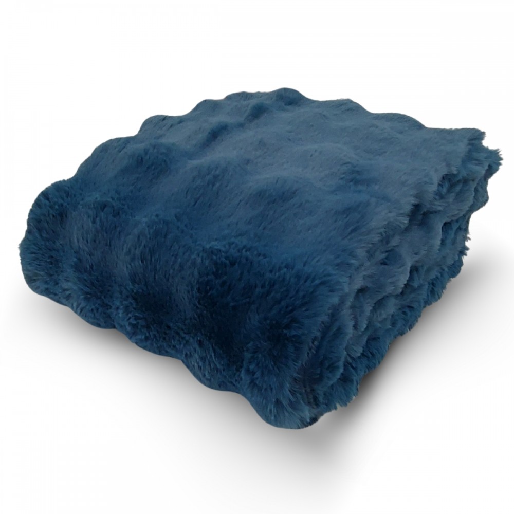 Plaid cm 145x180 Bubble colore bluette Plaid cm 145x180 Bubble colore bluette