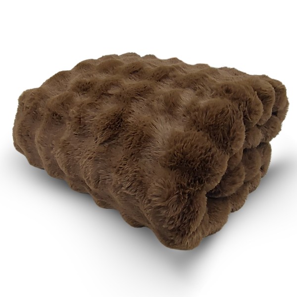 Plaid cm 145x180 Bubble colore marrone