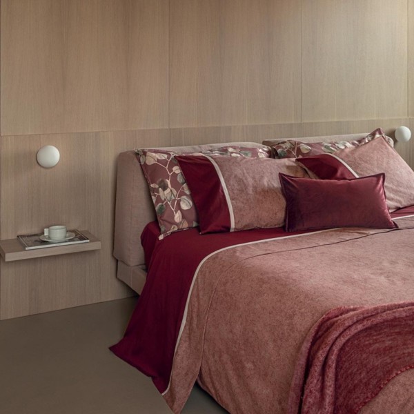 Completo Copripiumino Matrimoniale Fazzini Galuchat Burgundy Completo Copripiumino Matrimoniale Fazzini Galuchat Burgundy
