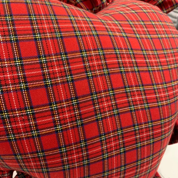 cuscino tartan cuore burberry rosso