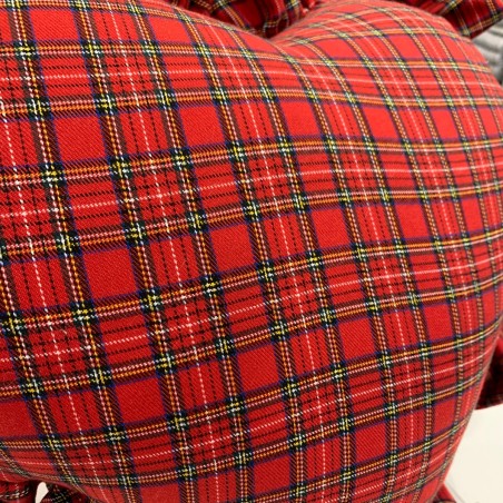 cuscino tartan cuore burberry rosso