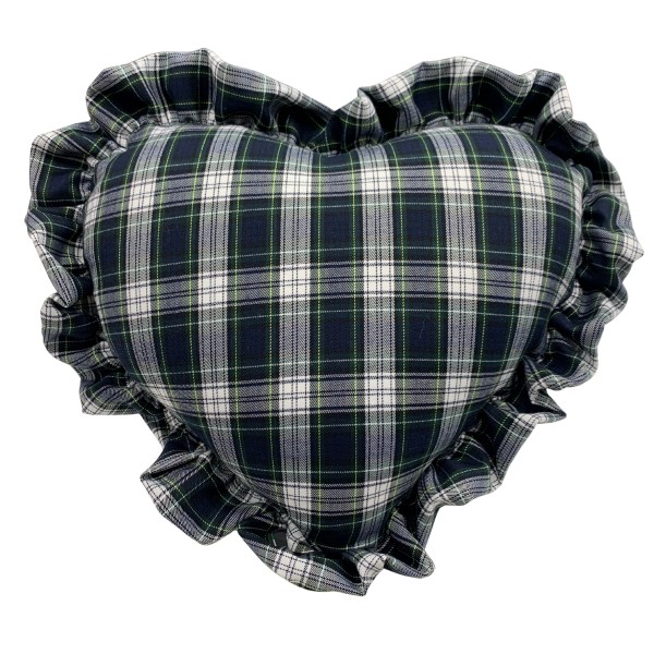 cuscino tartan cuore burberry verde