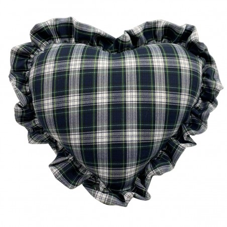 cuscino tartan cuore burberry verde