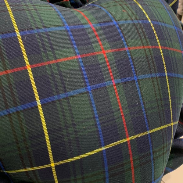 cuscino tartan cuore scozzese verde