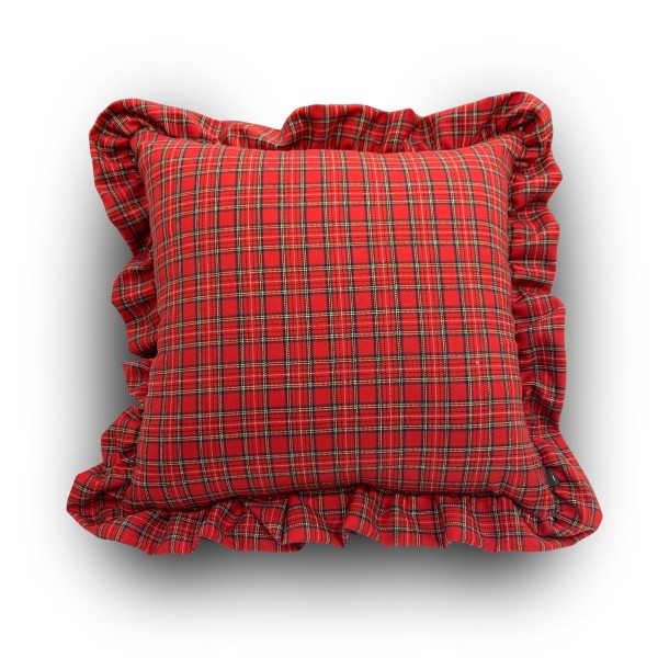 cuscino tartan cm 48x48 burberry rosso