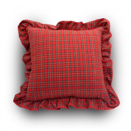 cuscino tartan cm 48x48 burberry rosso