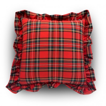 cuscino tartan cm 48x48 scozzese rosso