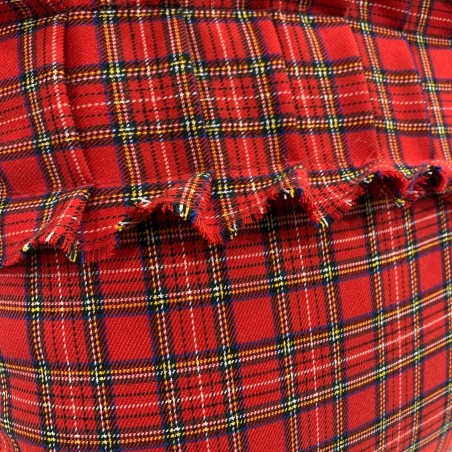 cuscino tartan con frangia cm 48x48 burberry rosso