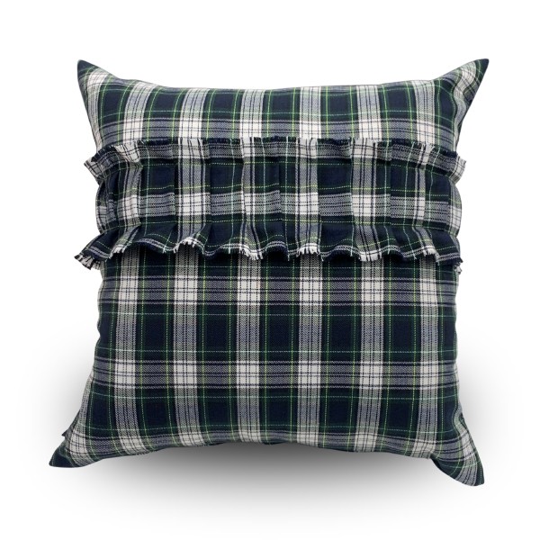 cuscino tartan con frangia cm 48x48 burberry verde
