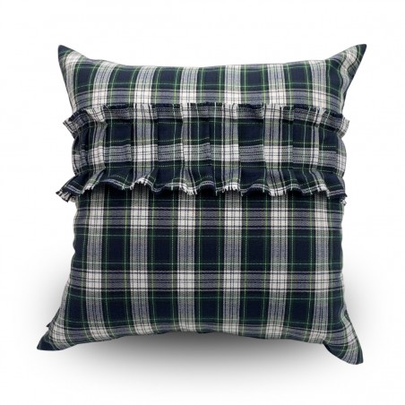cuscino tartan con frangia cm 48x48 burberry verde
