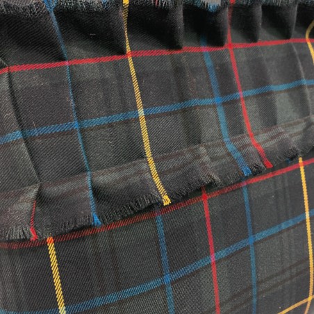 cuscino tartan con frangia cm 48x48 scozzese verde