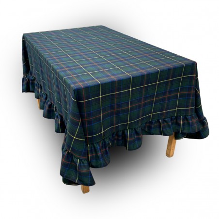 tovaglia tartan orlata 140x270 scozzese verde