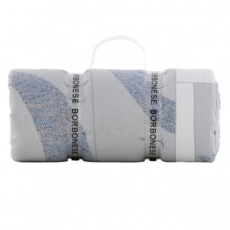 Plaid di cotone Borbonese Domino colore Cobalto