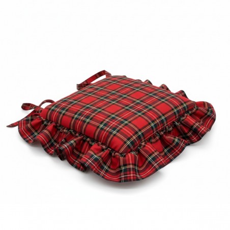 Cuscino per la sedia Scozzese colore Rosso