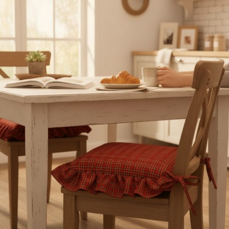 copy of Cuscino per la sedia Scozzese colore Rosso